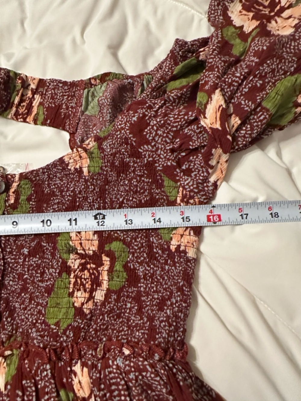 Free People Summer Picnic Printed Mini Dress - NWOT - Size L - Picture 15 of 16